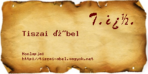 Tiszai Ábel névjegykártya