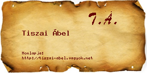 Tiszai Ábel névjegykártya