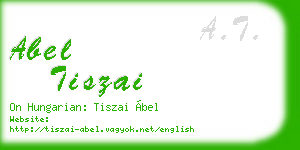 abel tiszai business card